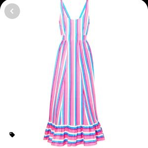 STAUD striped maxi dress